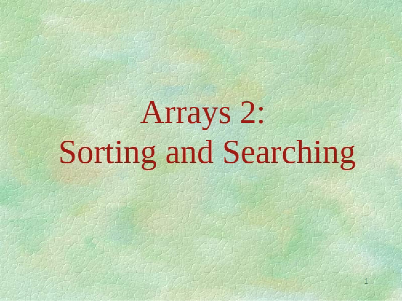 Searching and Sorting Algorithms