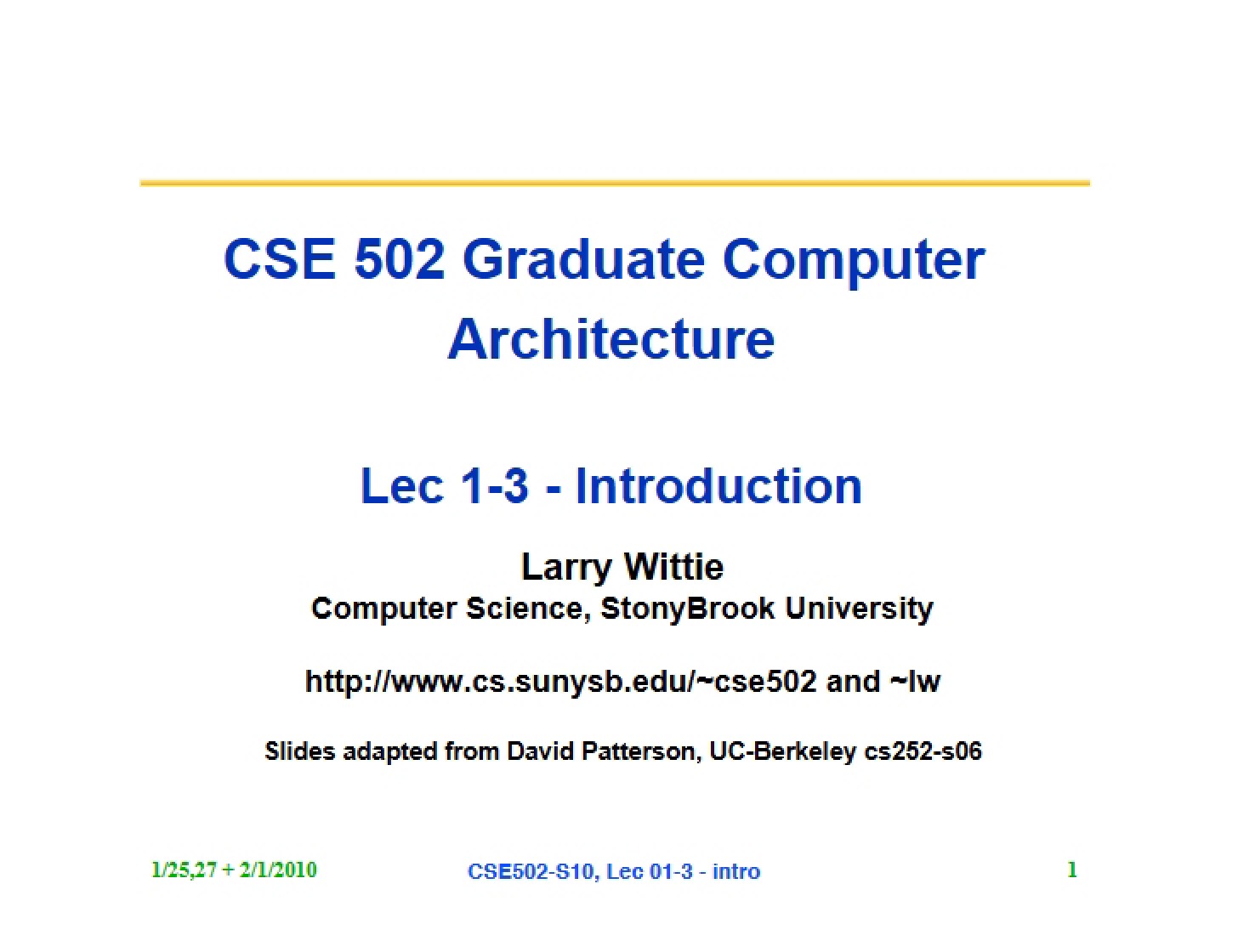 Introduction (Lectures 1-3)