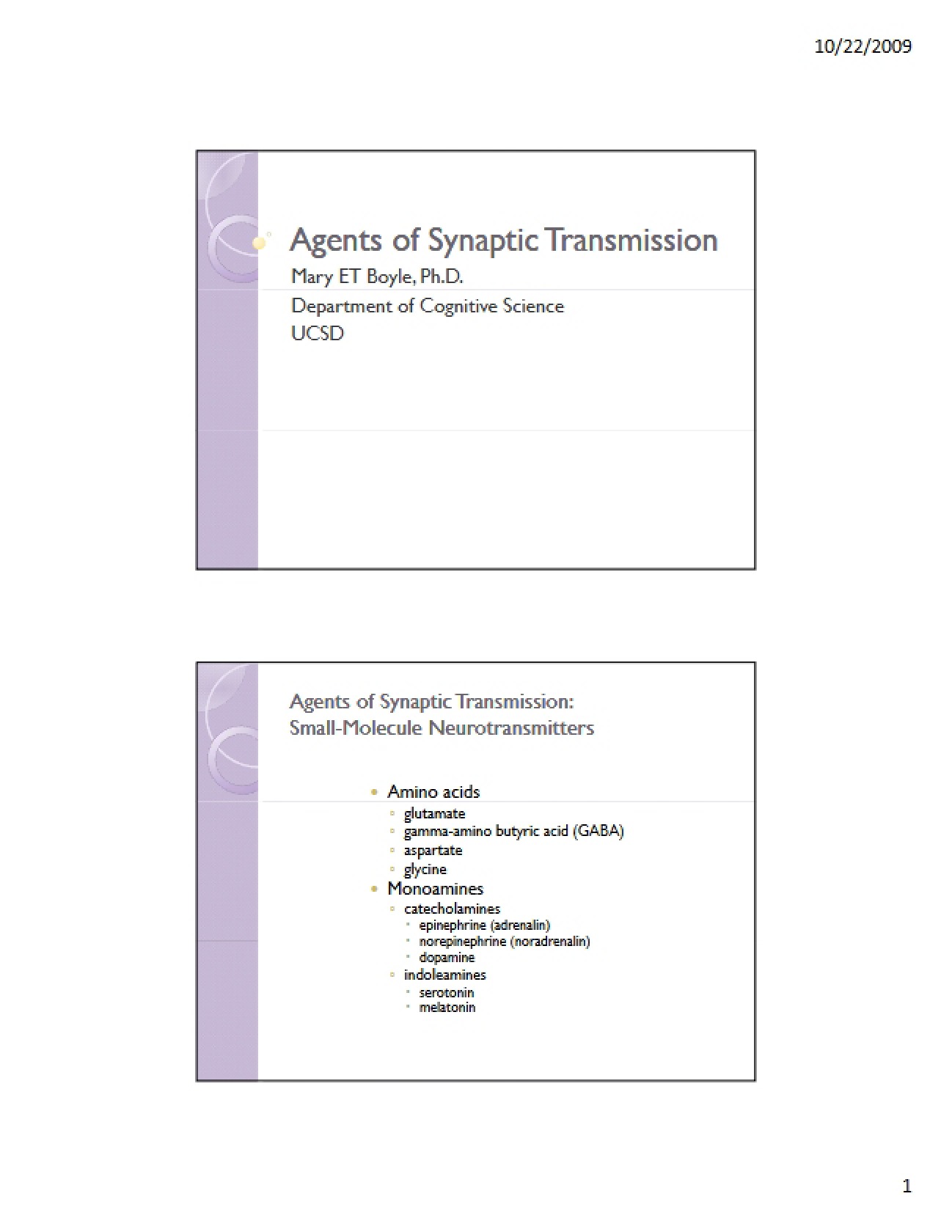 Neurotransmitters and Signaling Molecules