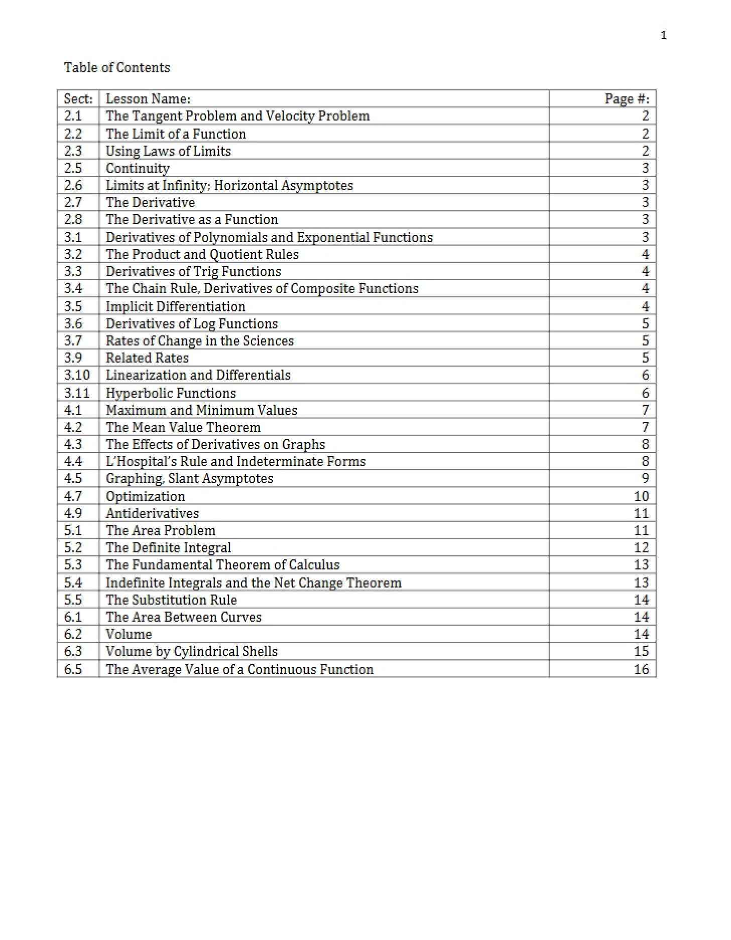 Course Study Guide