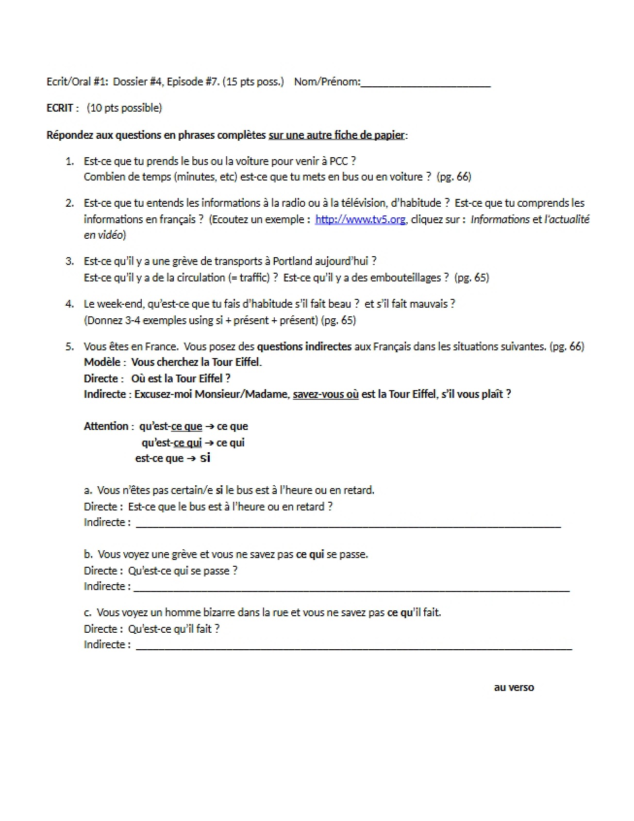 French 102 Lecture Notes