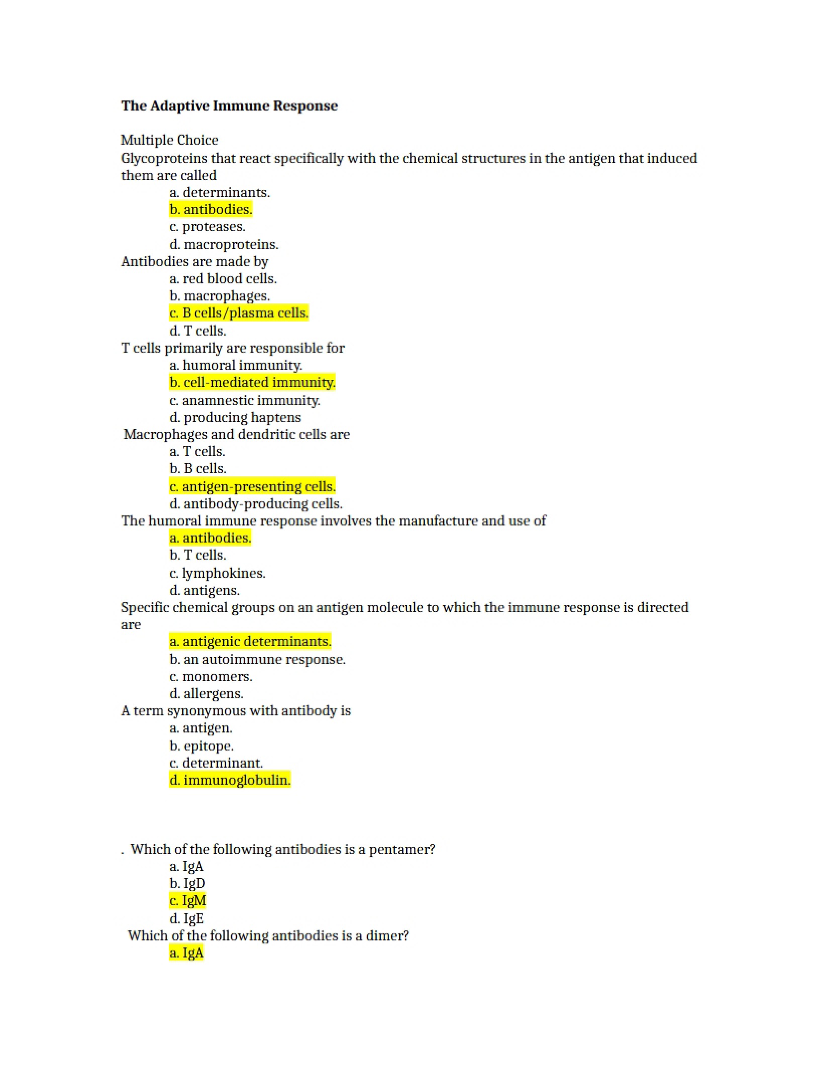 Test 3 Study Guide