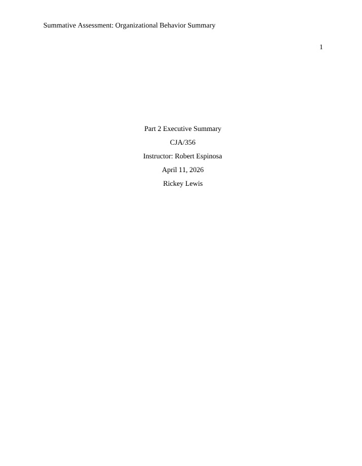 Organizational Behavior in Law - Building Trust and Legitimacy