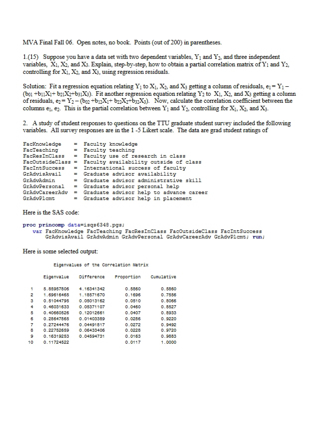 ISQS 6348 Final Exam