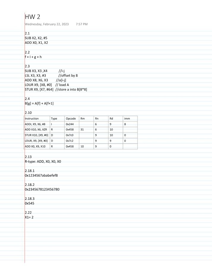 Homework 2 for ECEN 350