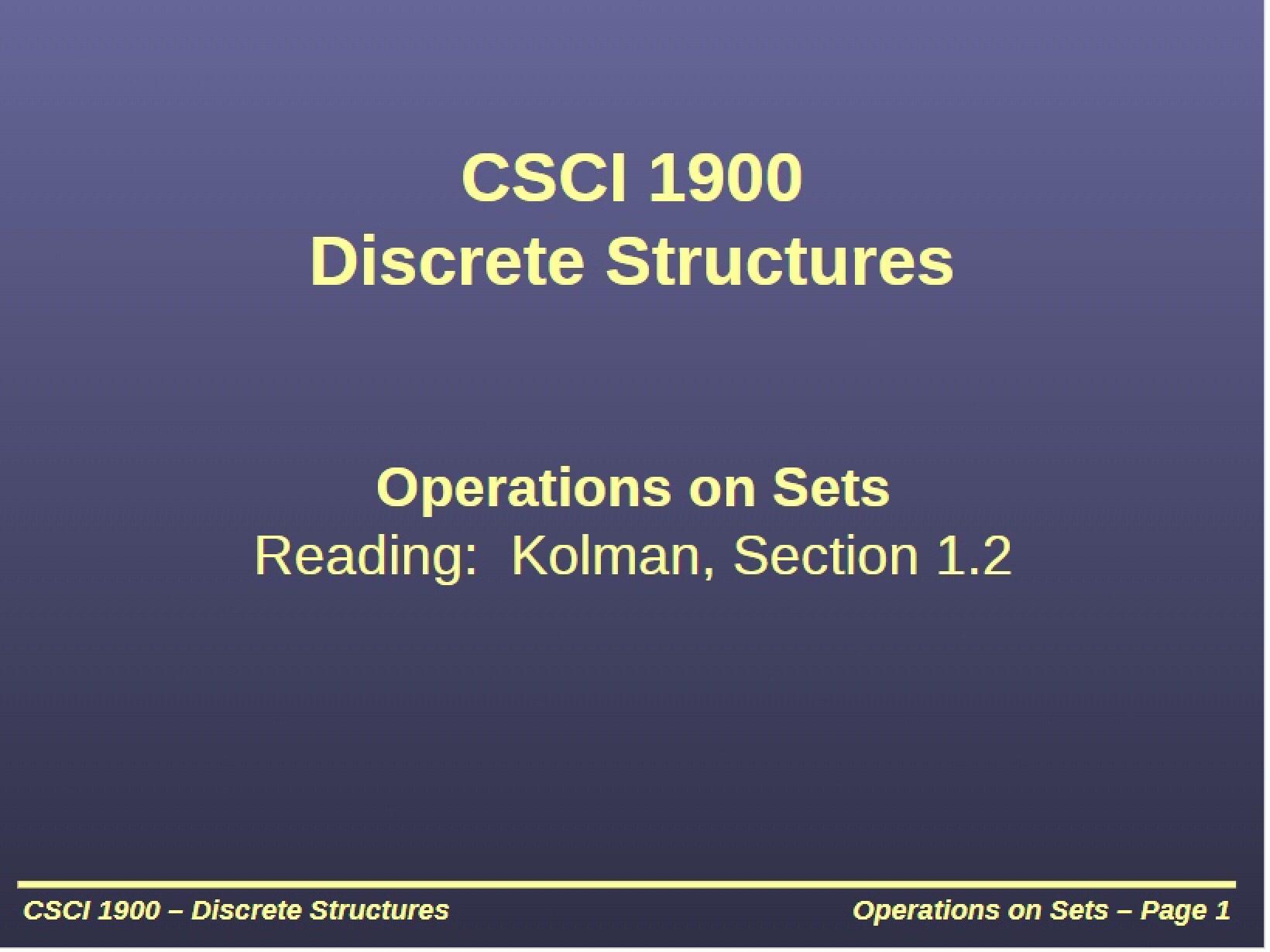 Lecture Notes for Math in Computer Science