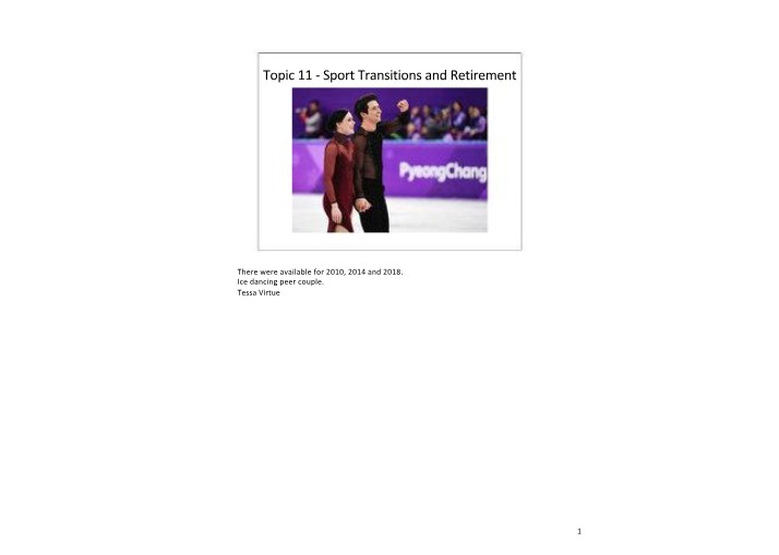 Life After Sport - Transitions and Retirement