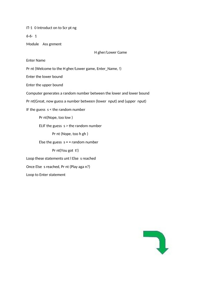 Higher-Lower Game - Module 4 Assignment