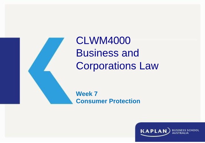Consumer Protection in Business and Corporations