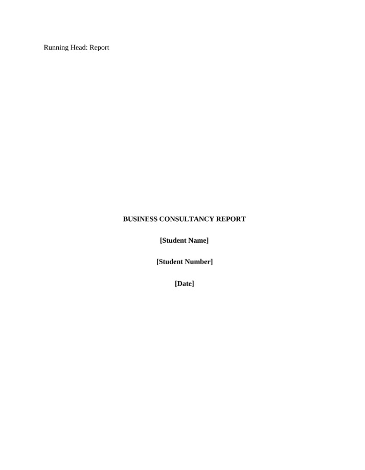 Green Gold Limited - Business Consultancy Report