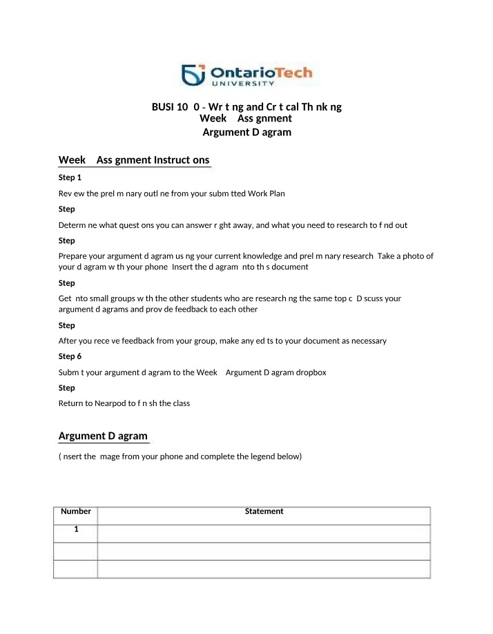 Week 9 Assignment - BUSI 1030