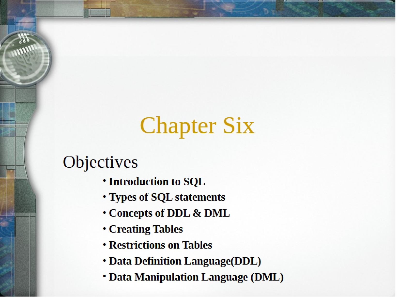Notes for Database Management Systems I