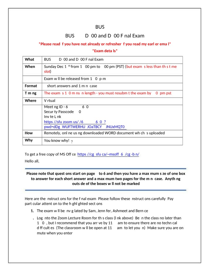 Fall 2021 Final Exam - BUS 272