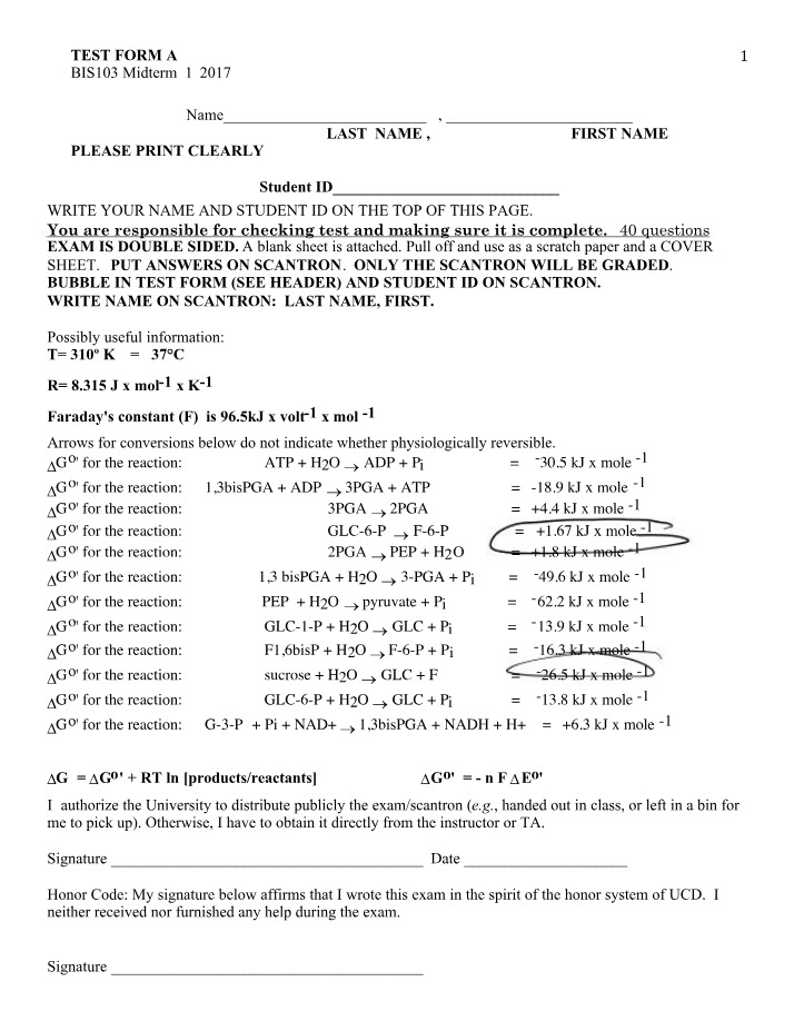 Properties of Glycolysis Pathway Metabolites