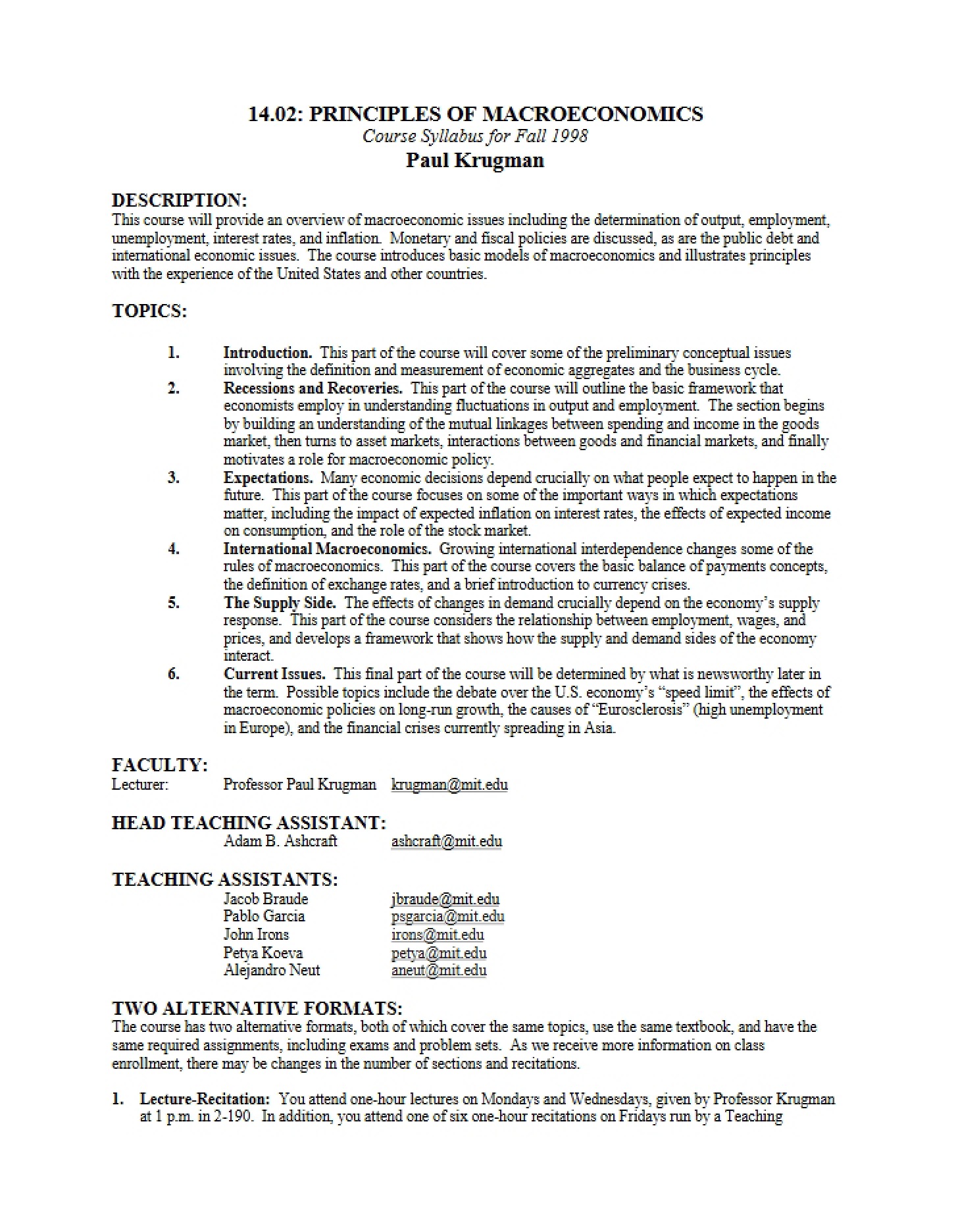 Course Outline (14.02)