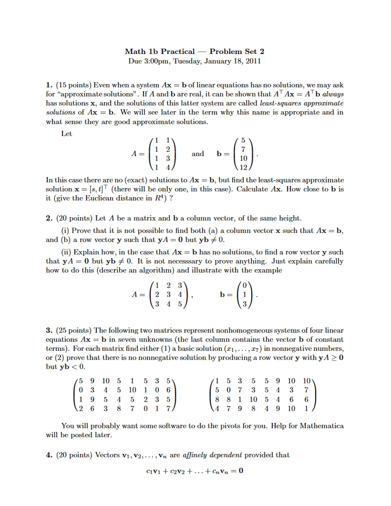 Second Problem Set