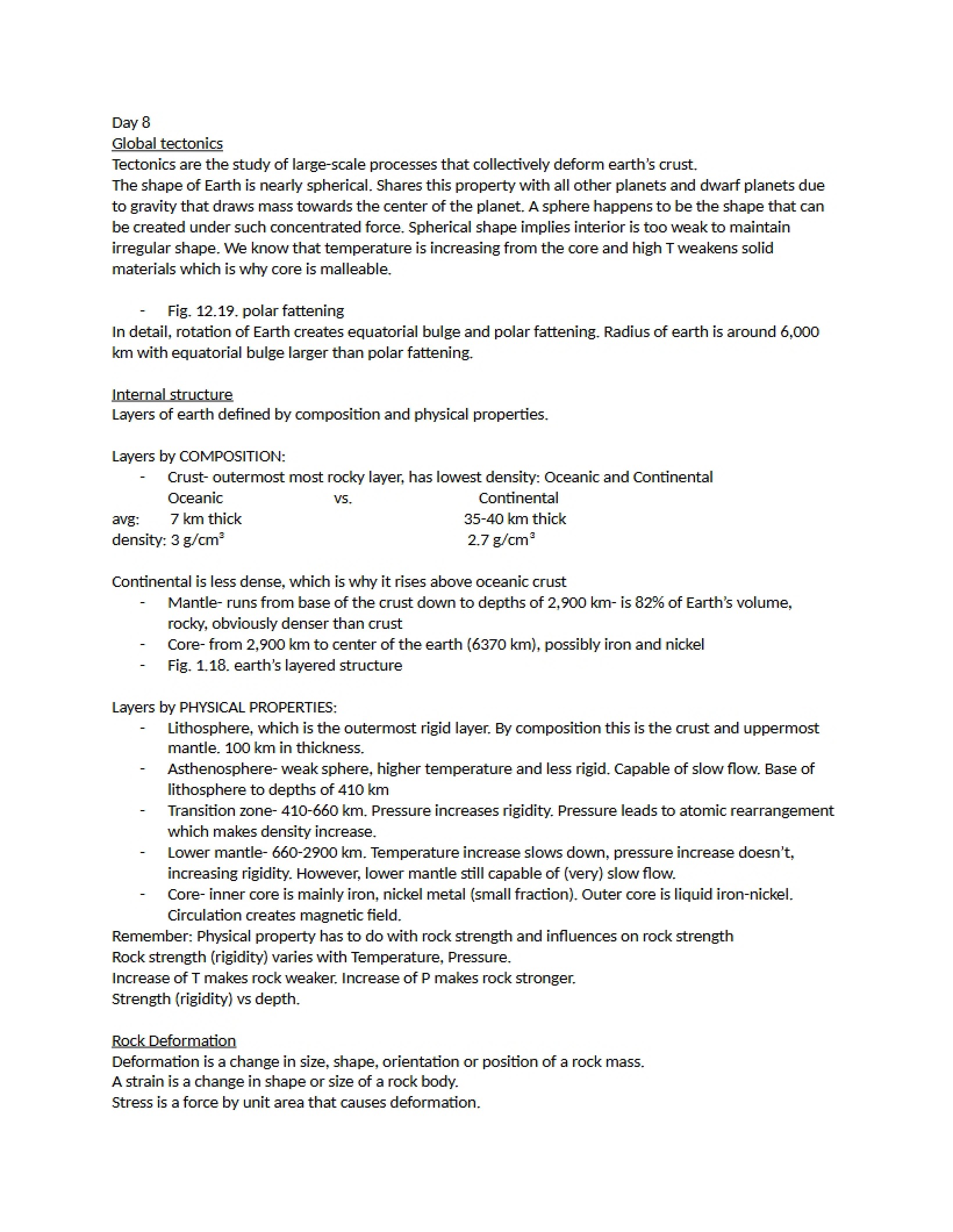Eighth Day Geology Notes