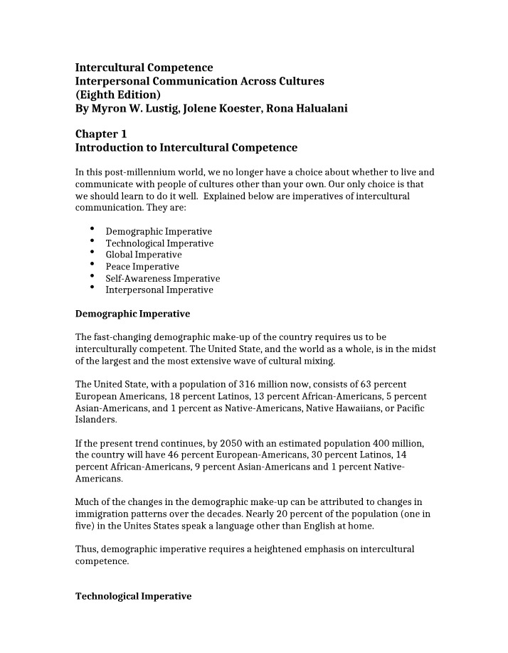 Communications Chapter 1 Notes