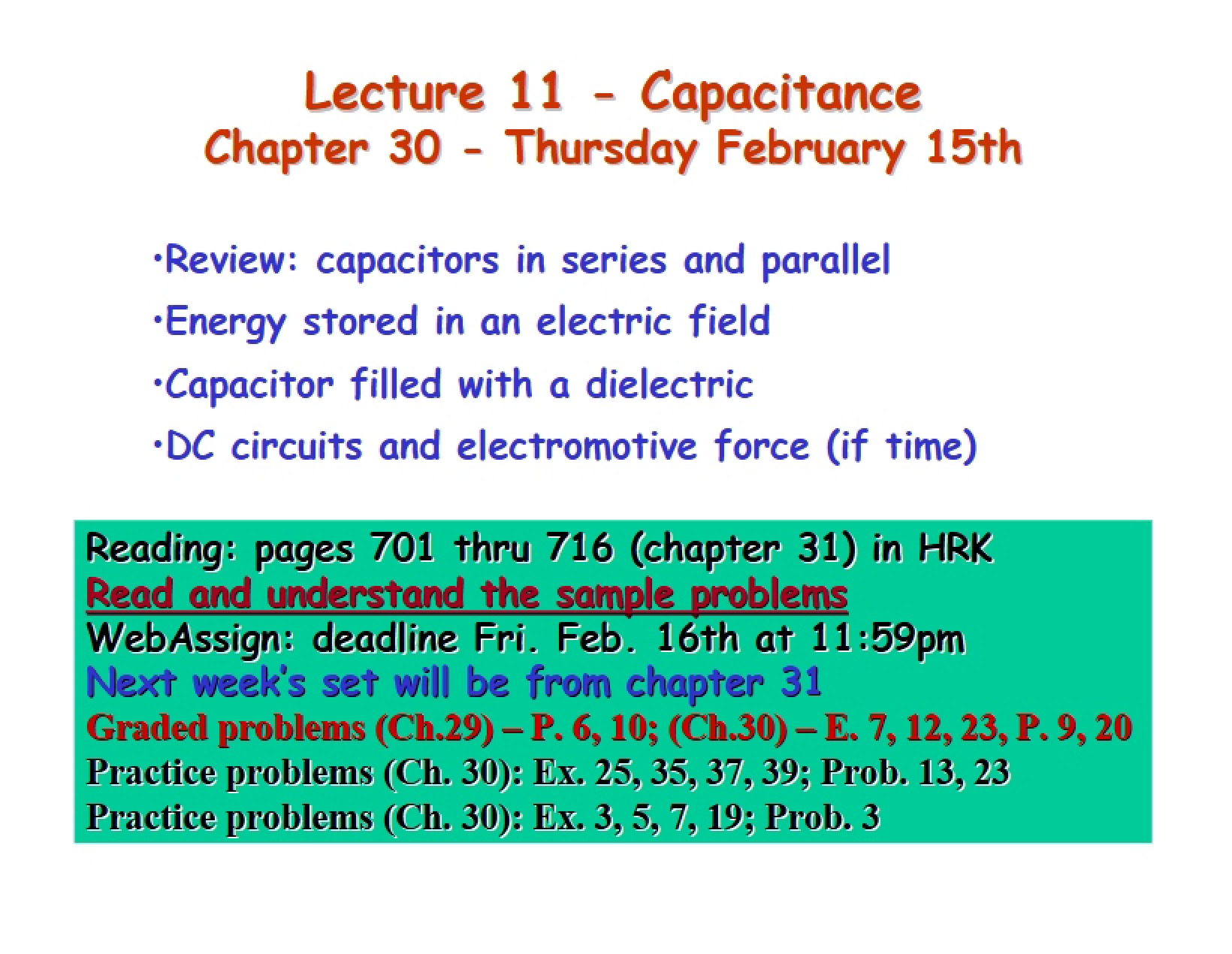 Capacitance Concepts