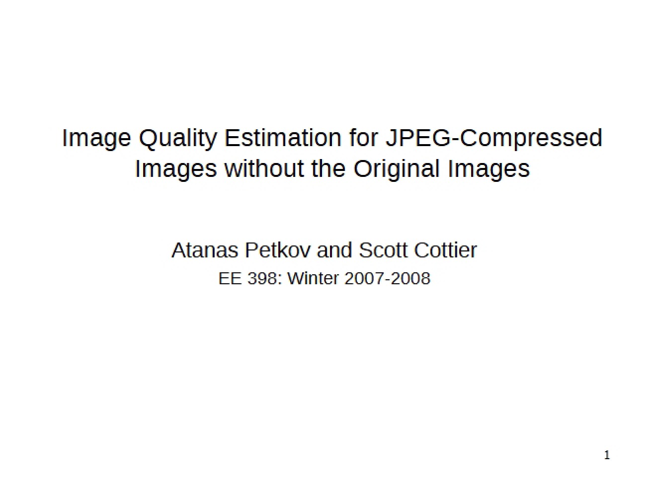 Image Communication II Study Notes