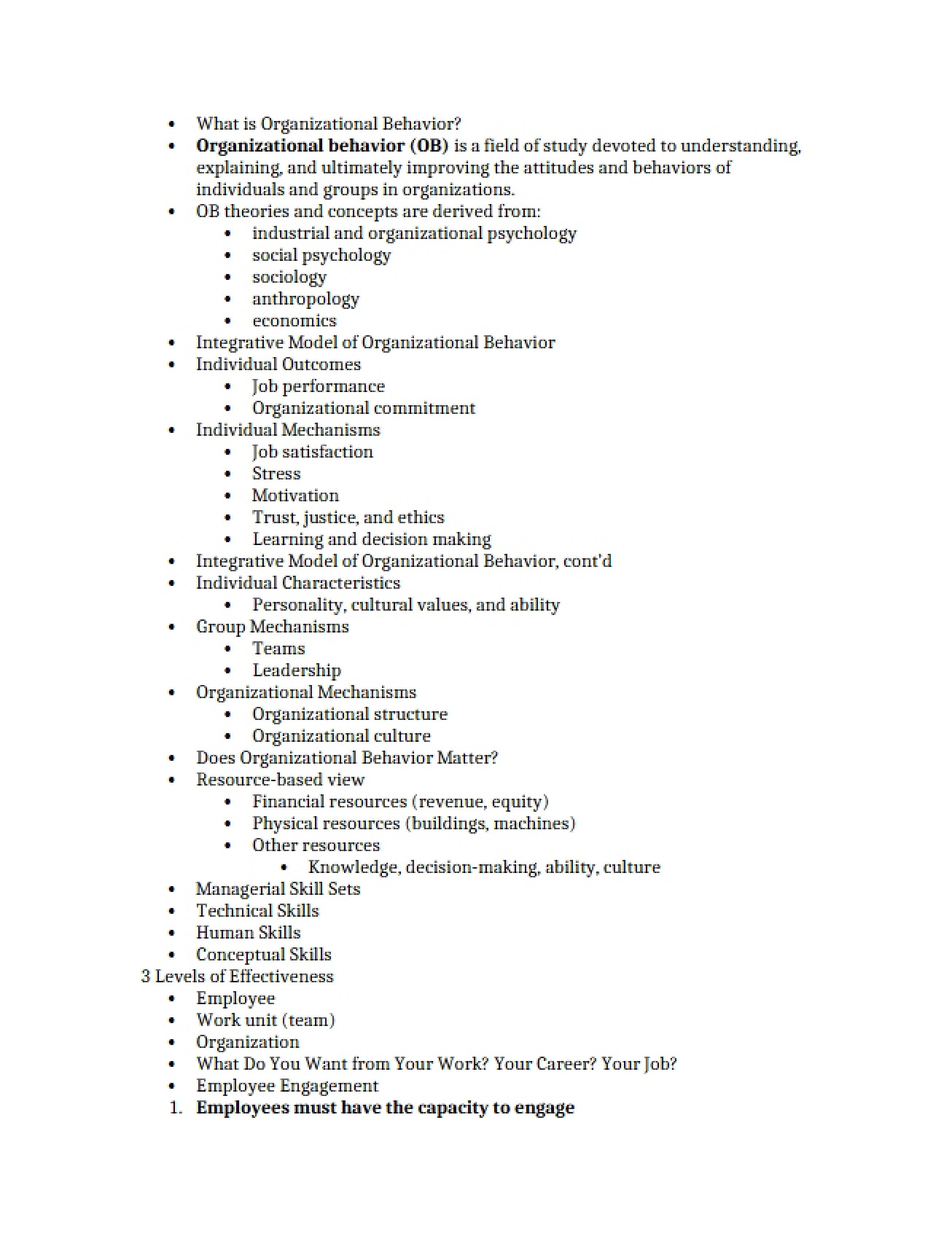 Defining the Field of Organizational Behavior