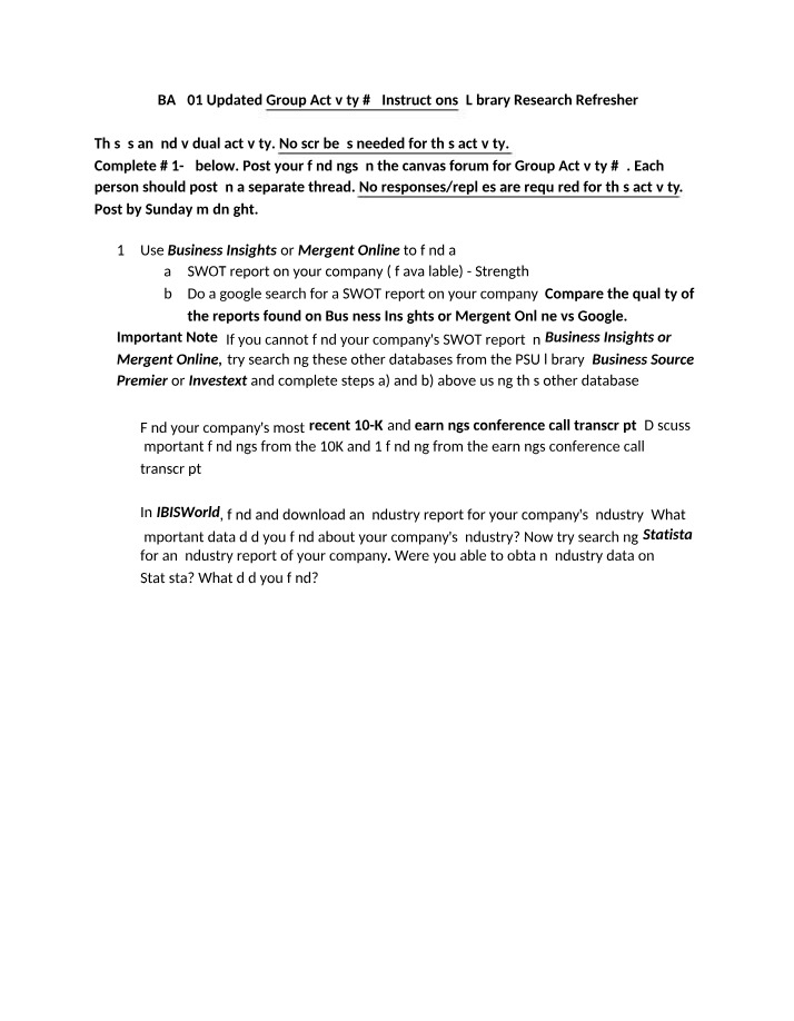 BA 301 Activity 3 - Library Research Refresher