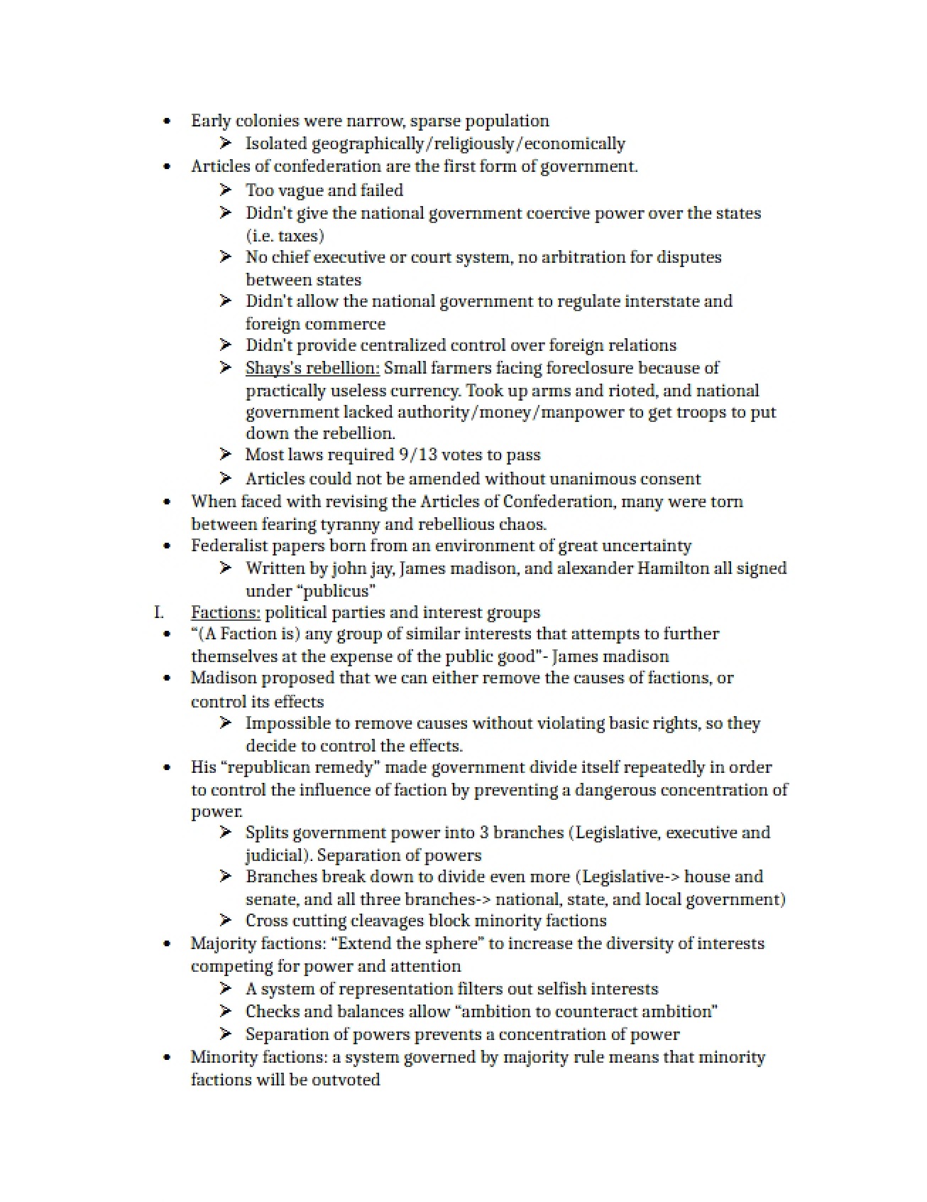 American Political System Notes Part 1