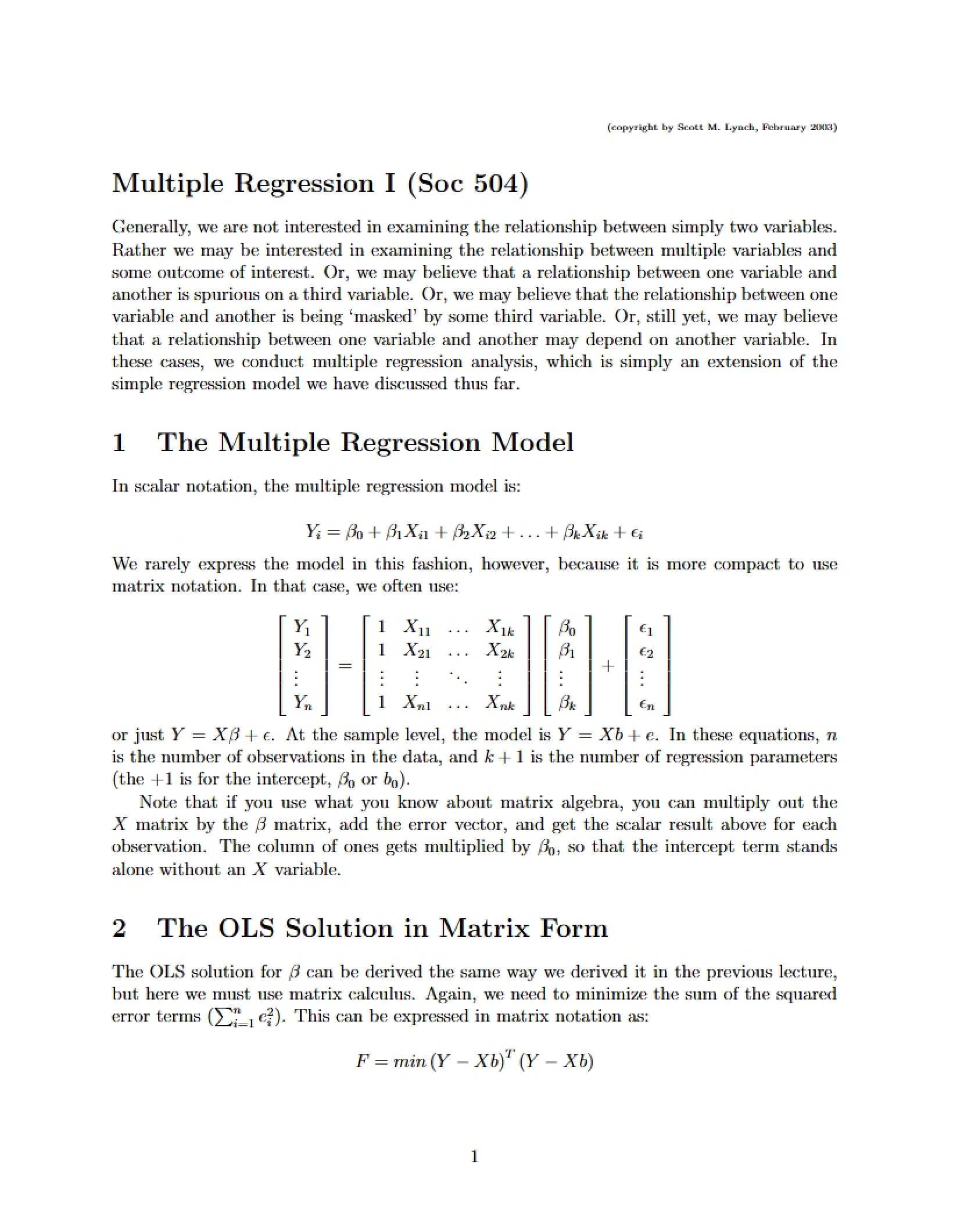 Regression Multiple