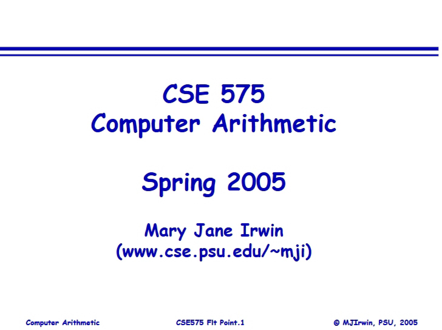 Computational Arithmetic