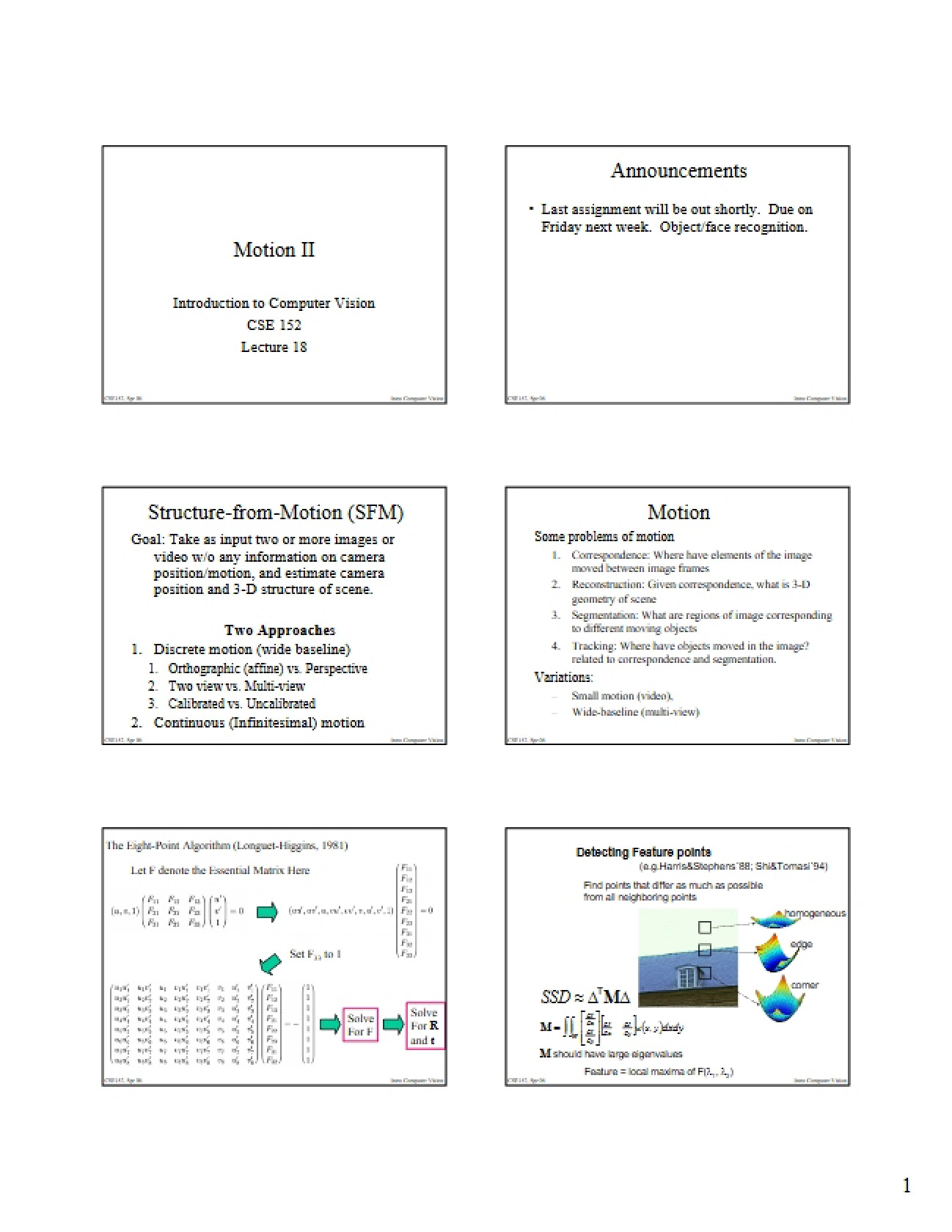 Advanced Motion Analysis