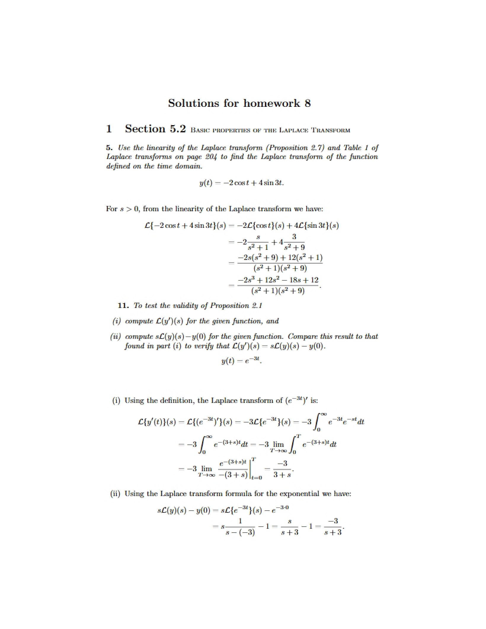 Homework 8 Solutions