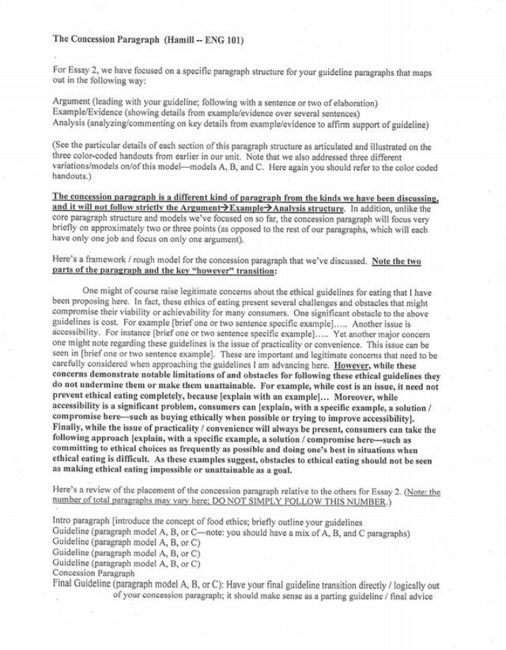 Writing the Concession Paragraph