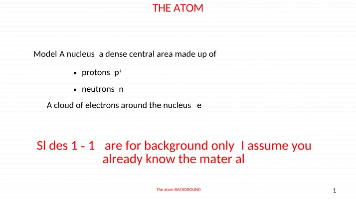 Protons, Neutrons, and Electromagnetic Radiation in Atom Structure