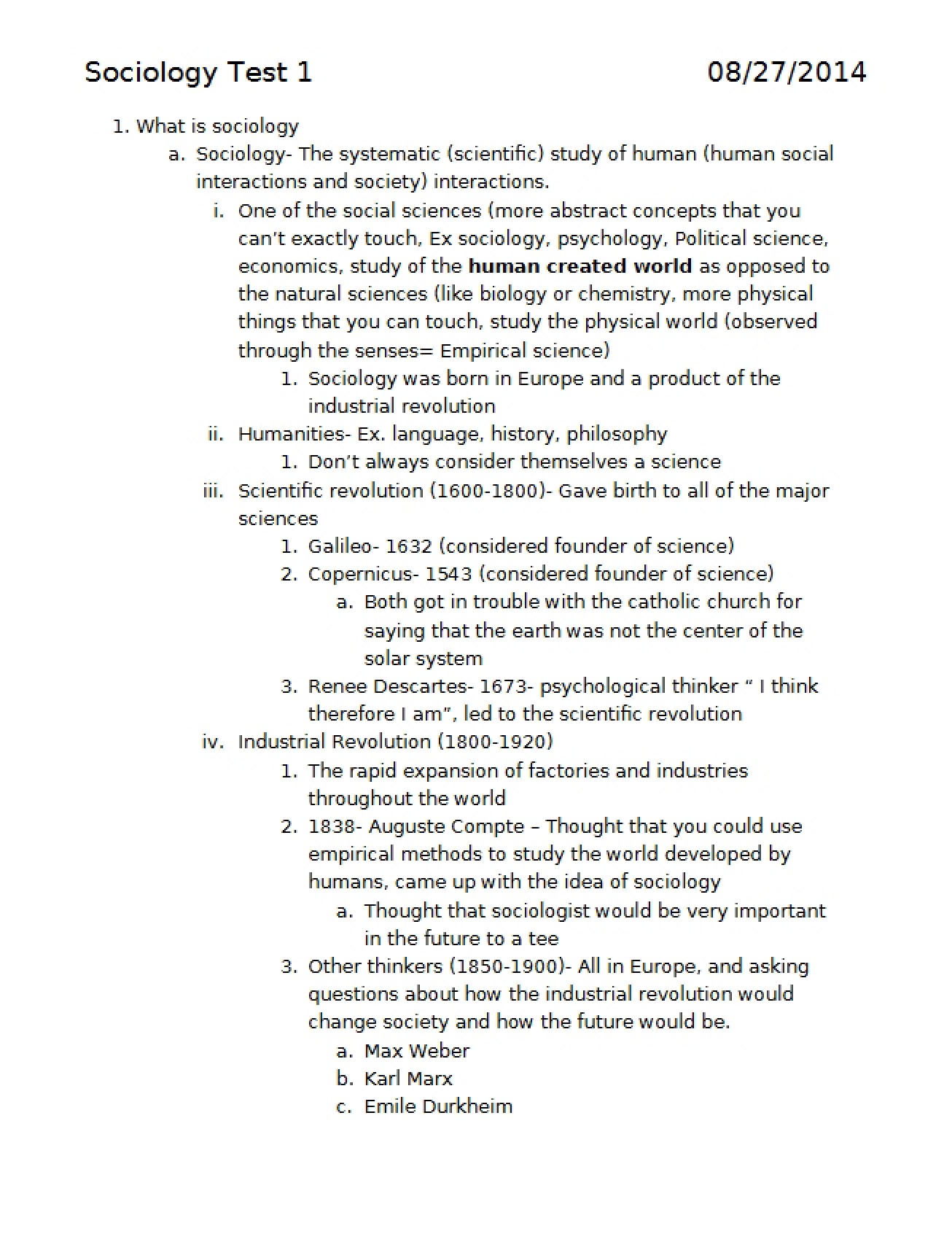 Sociology Assessment 1
