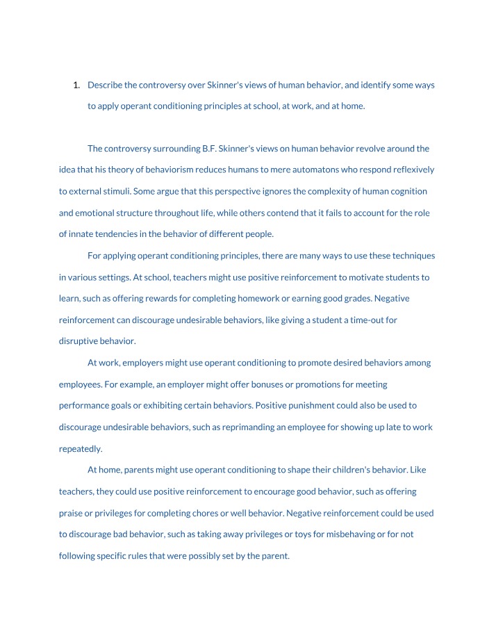 Written Responses for Topic 7