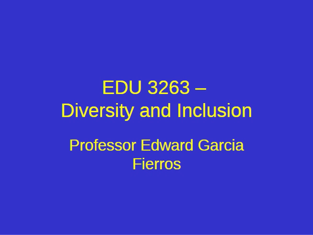 Inclusion and Diversity