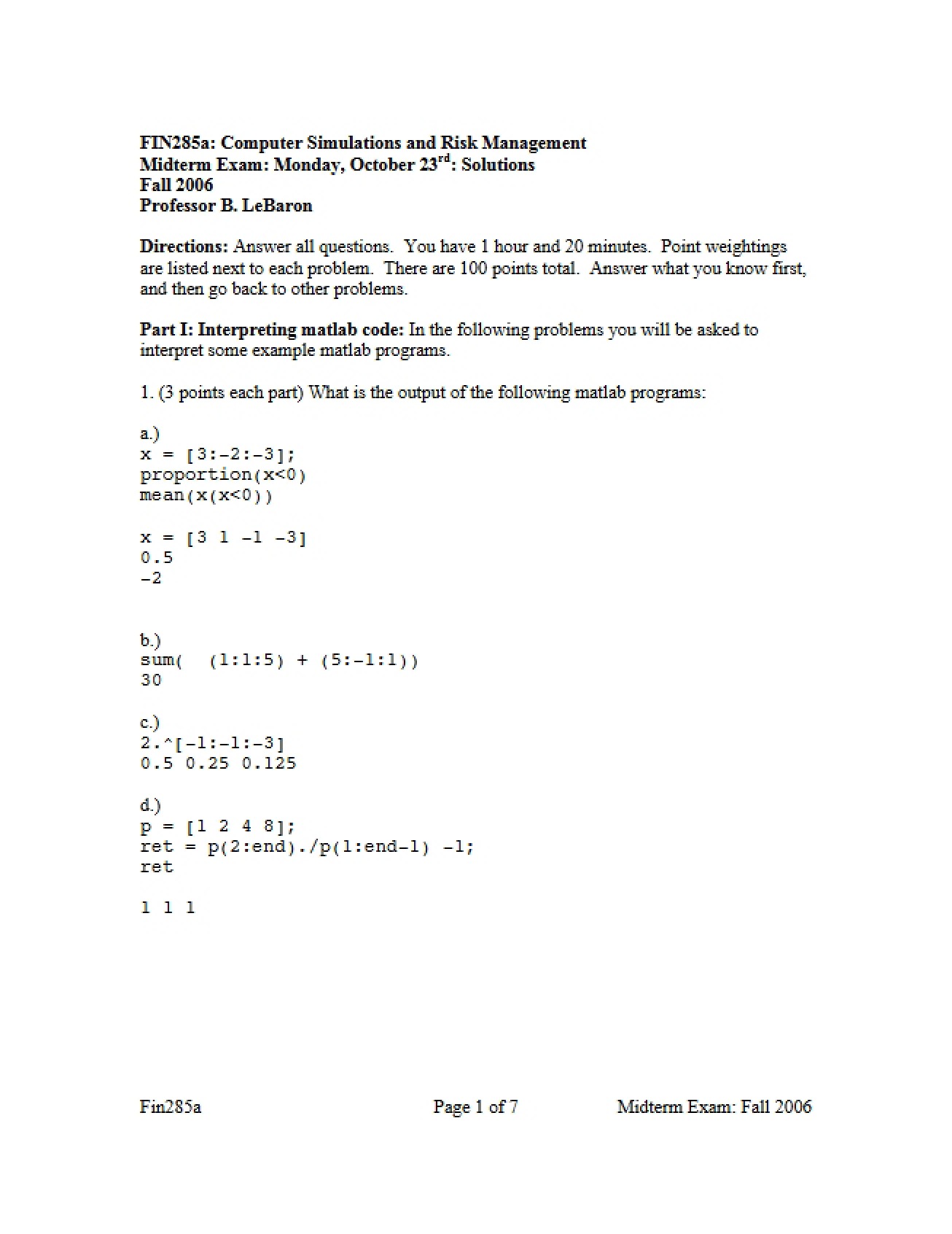 Risk Management and Simulations (Part 2)