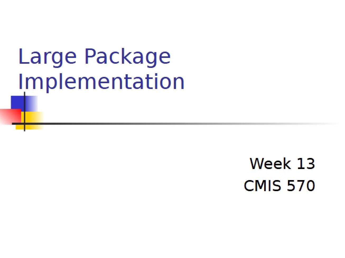 Large Package Implementation in Software Design