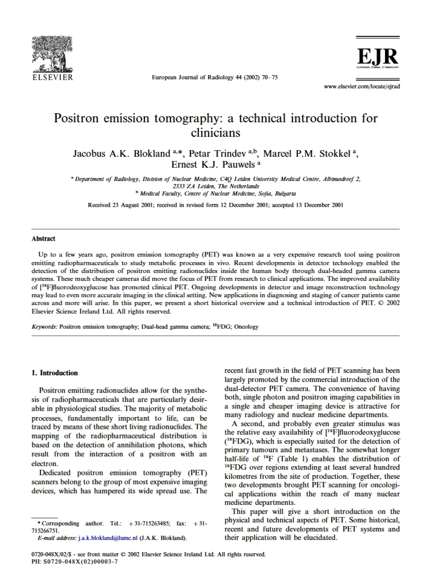 Tomography Positron Emission