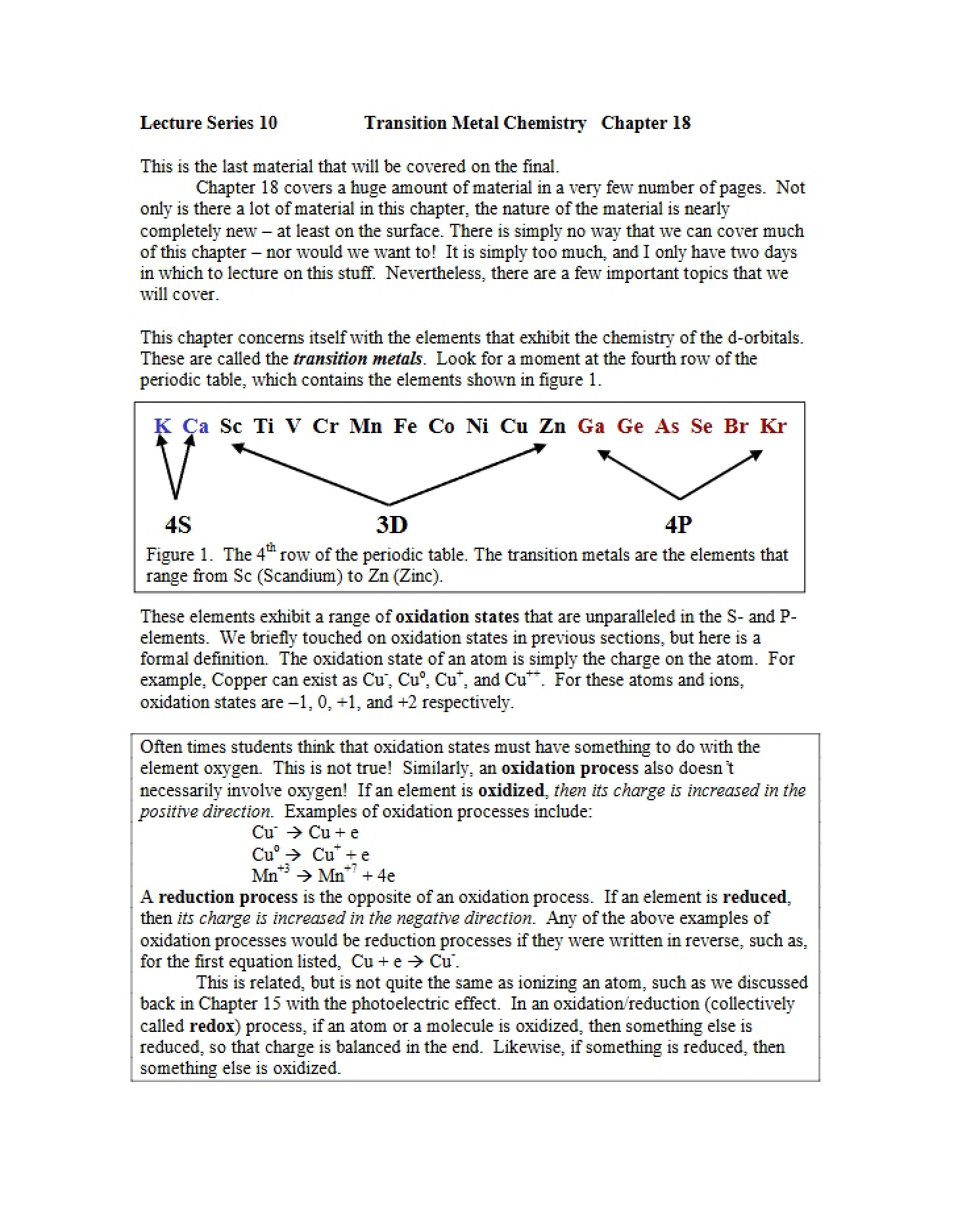 Tenth Lecture