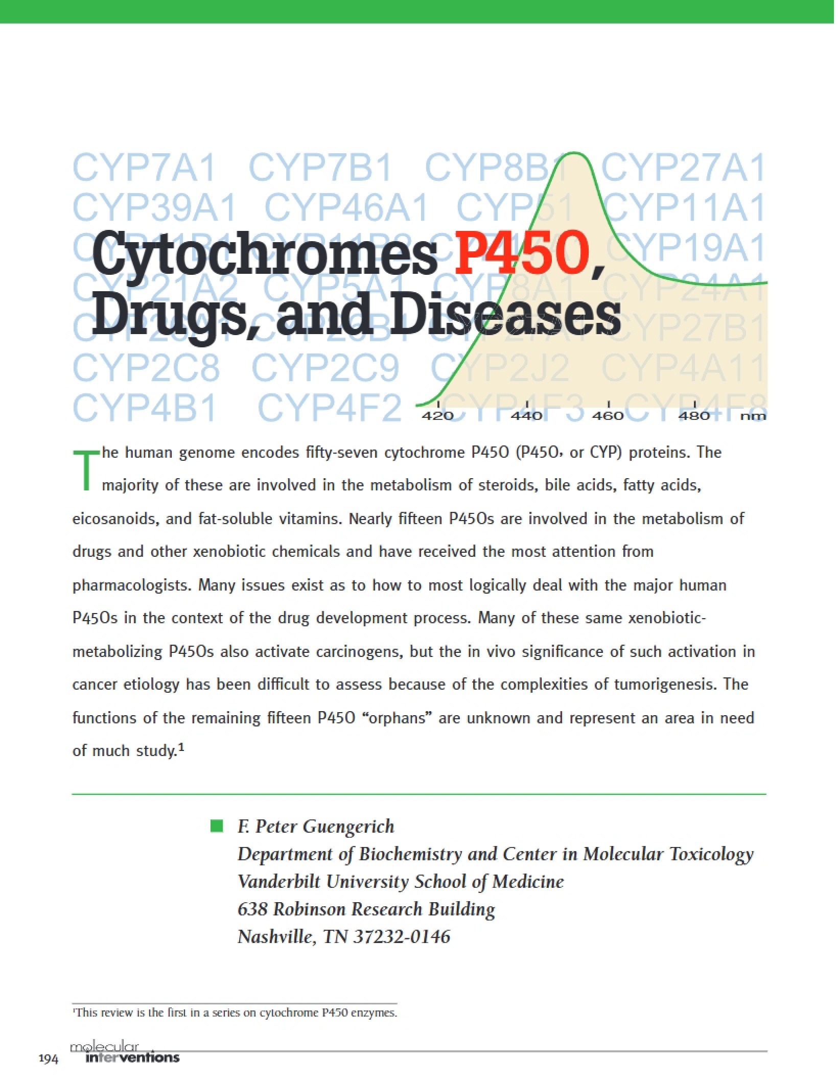 Diseases, Drugs, and Cytochromes P