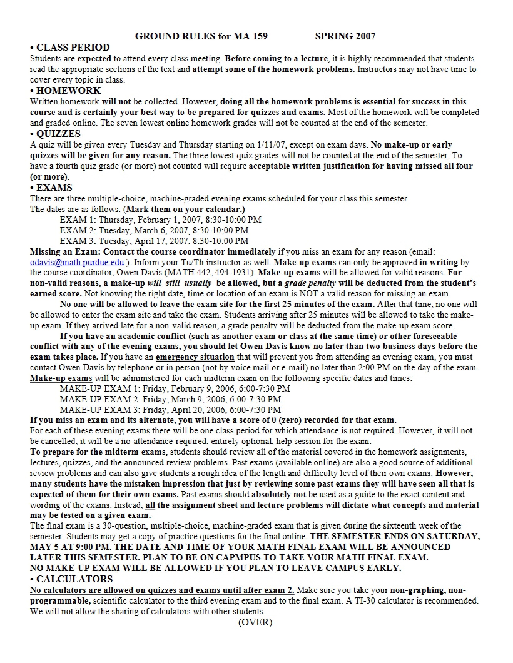 Precalc Study Guide