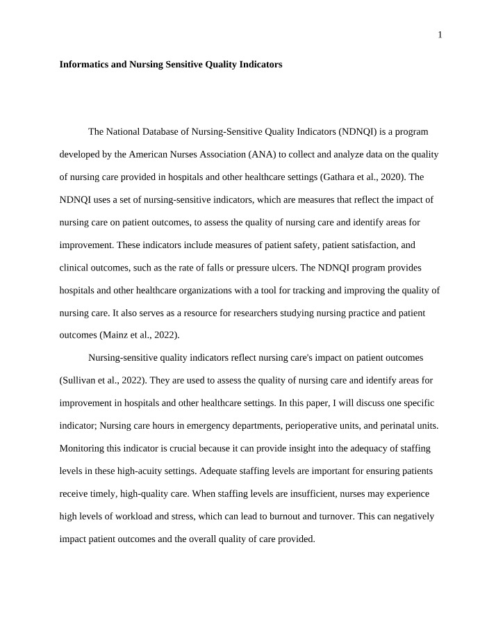Monitoring Nursing Hours in High-Acuity - Improving Nursing Care