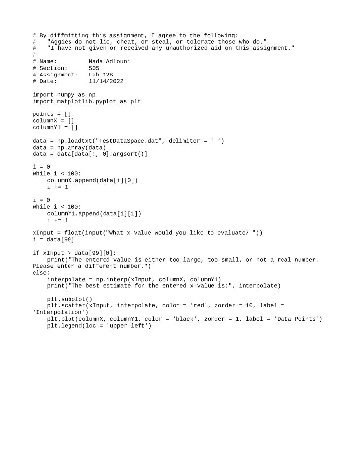 Data Analysis and Visualization with Interpolation in Python