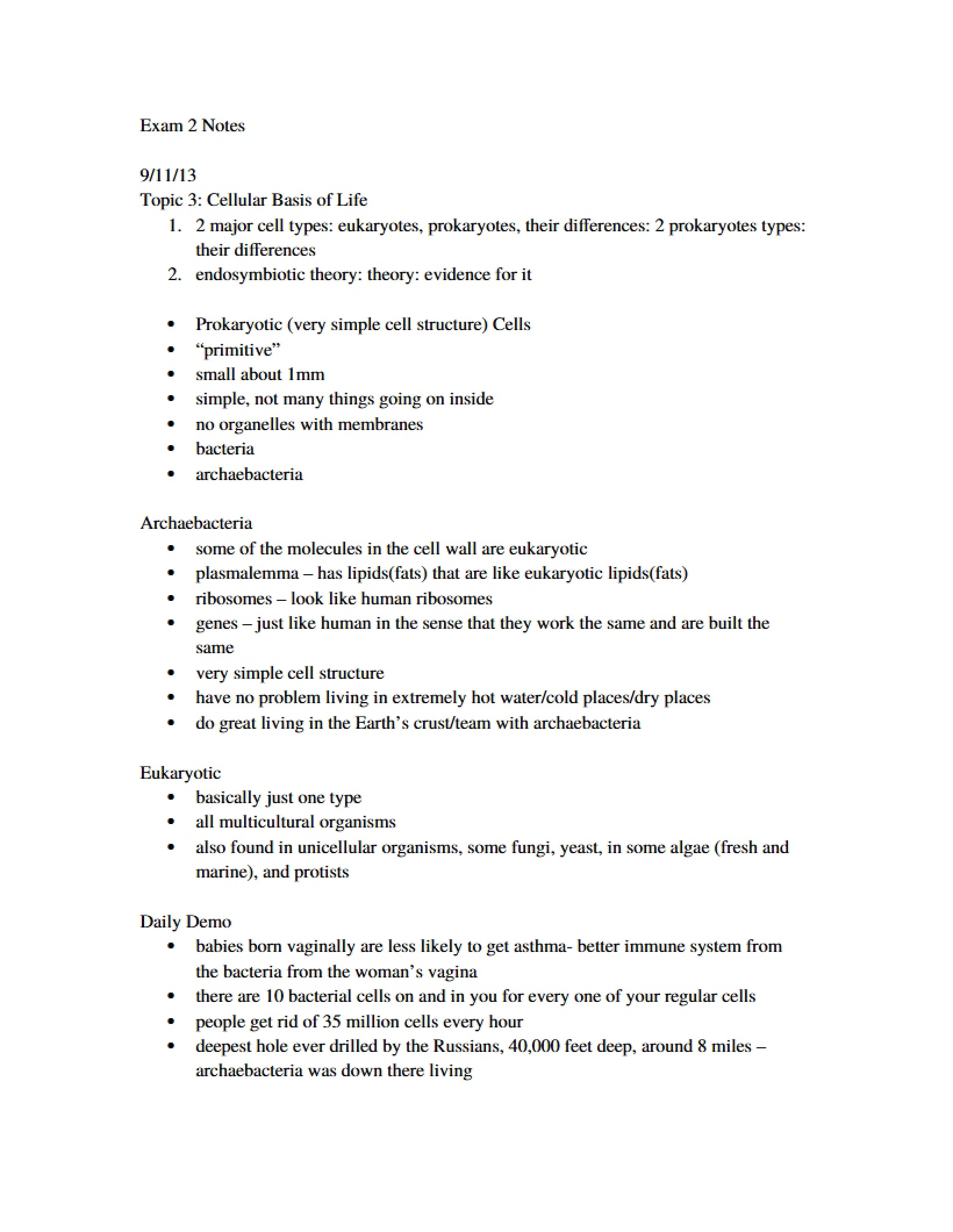 Exam Two