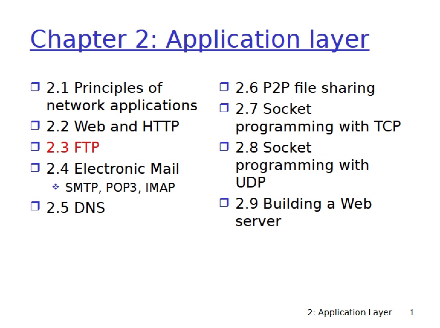 Application Layer - Computer Communication Networks