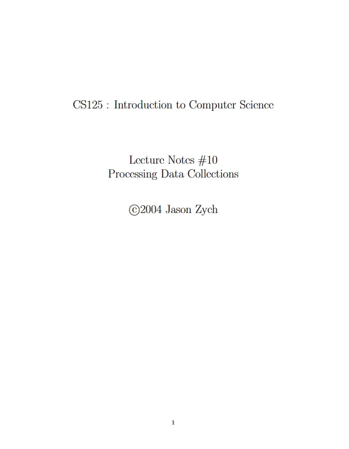 Lecture Note 10