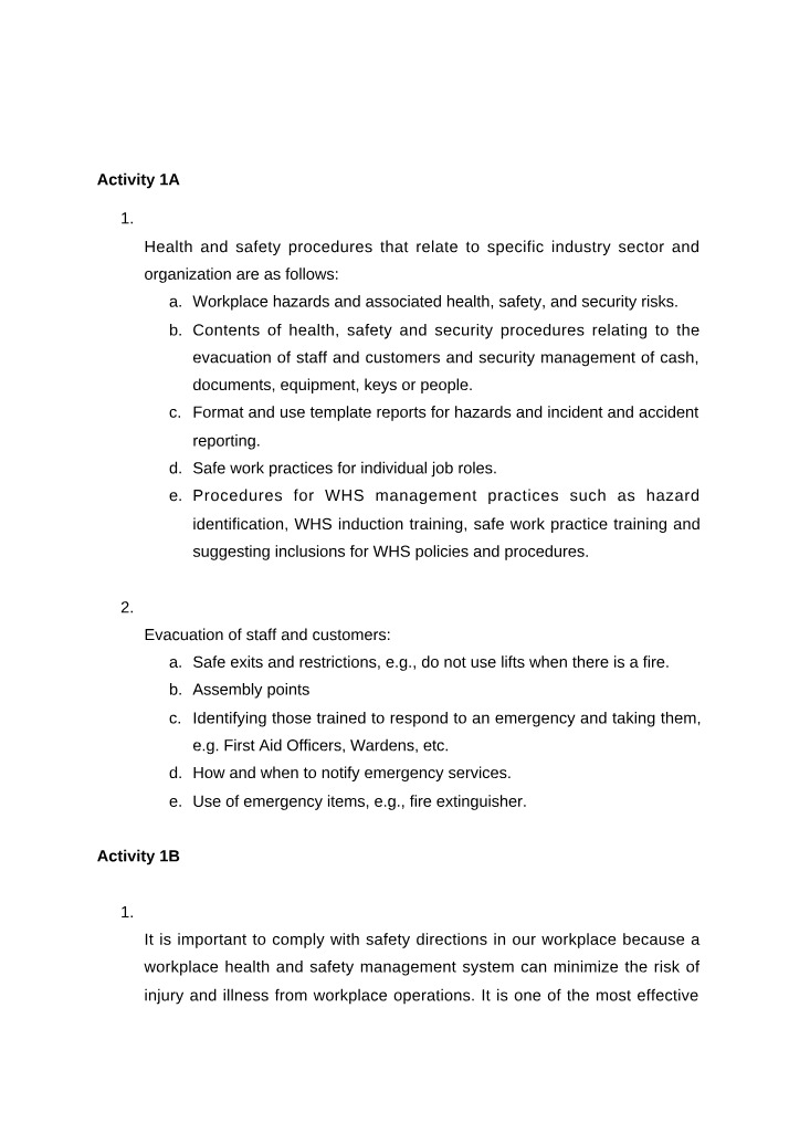 Part A of SITXWHS001