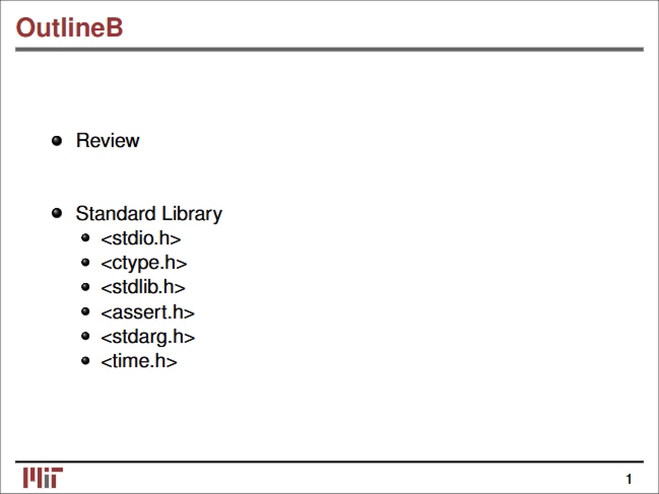 C Programming Lecture Slides