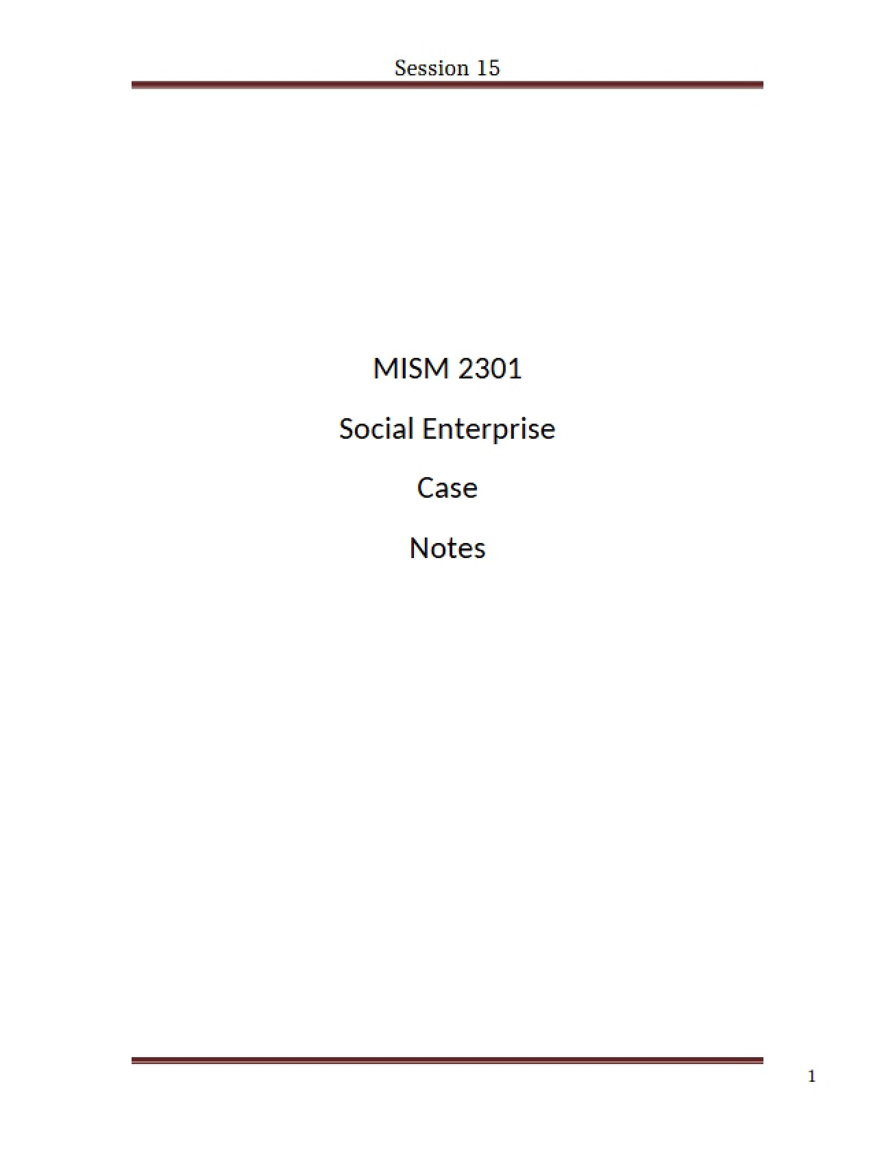 Enterprise in Society